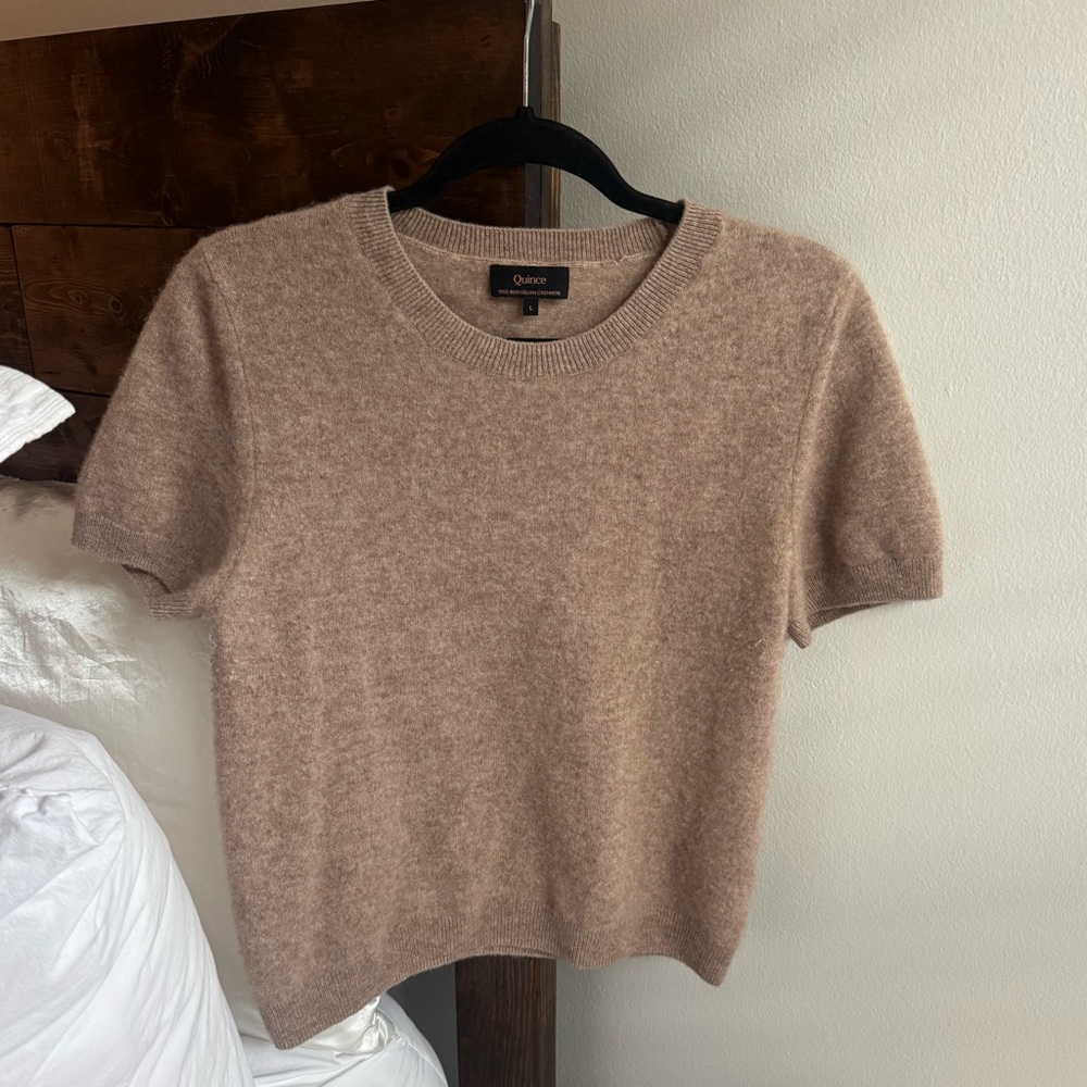 Quince Soft Brown Crew Neck Sweater
